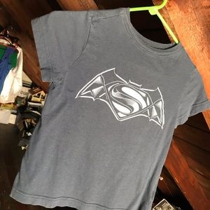 Youth Batman Superman Black Tee